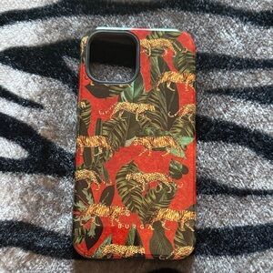 Burgal Red Jungle Leopard Phone Case